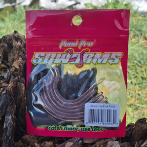Sqworms™- Pink Flake Reusable Soft Plastics